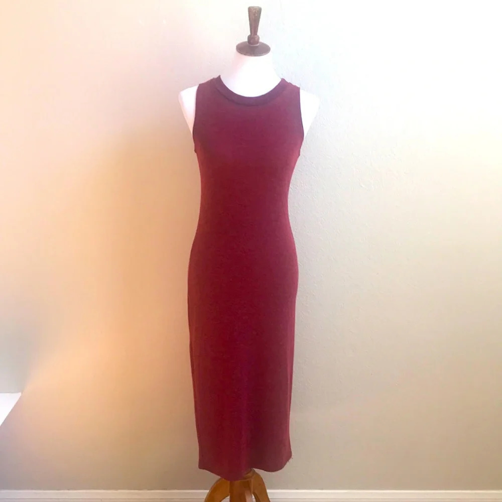 Poetry Red Sheath Halter Midi Dress